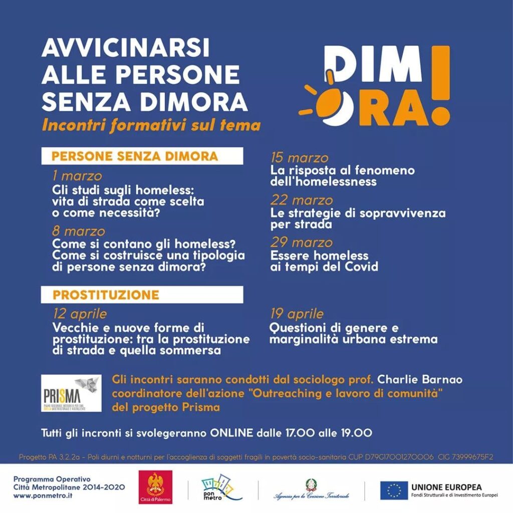 Avvicinarsi alle persone senza dimora: incontri formativi sul tema
