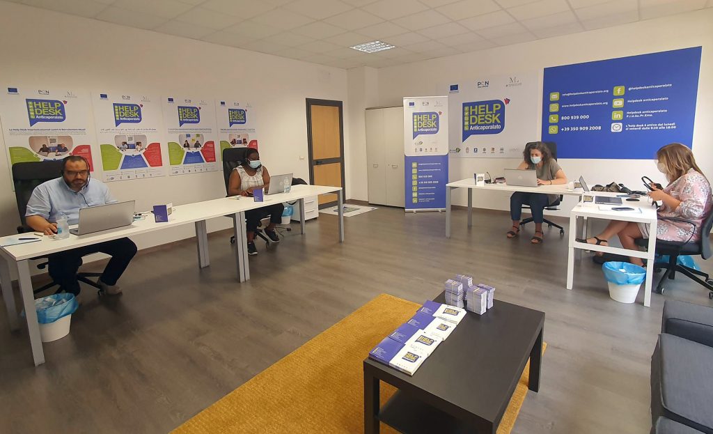Attivo il servizio HelpDesk Anticaporalato